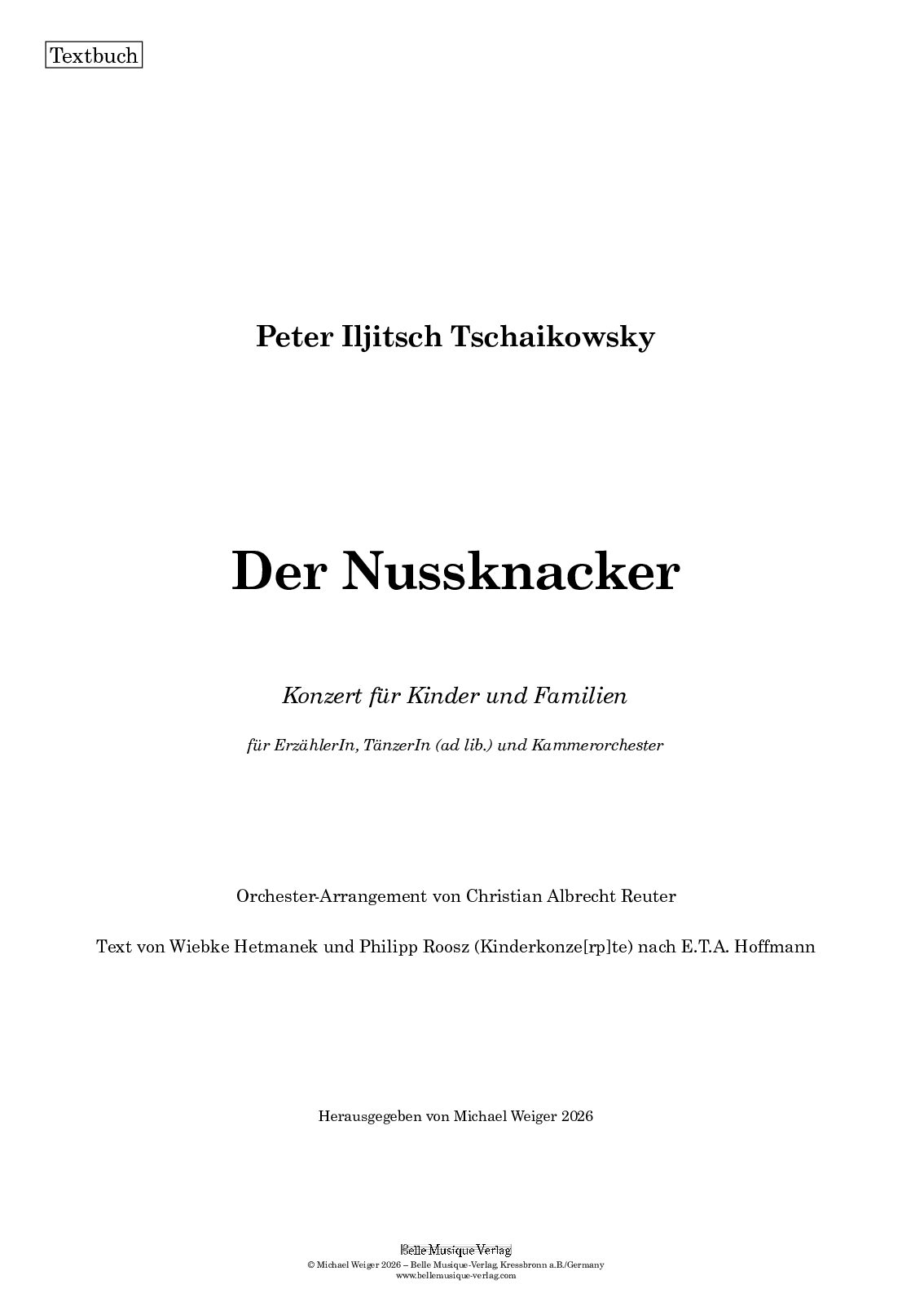 Tschaikowsky: Der Nussknacker - Textbuch